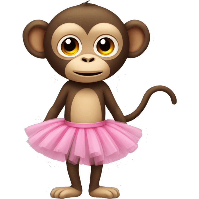 Monkey in a tutu emoji