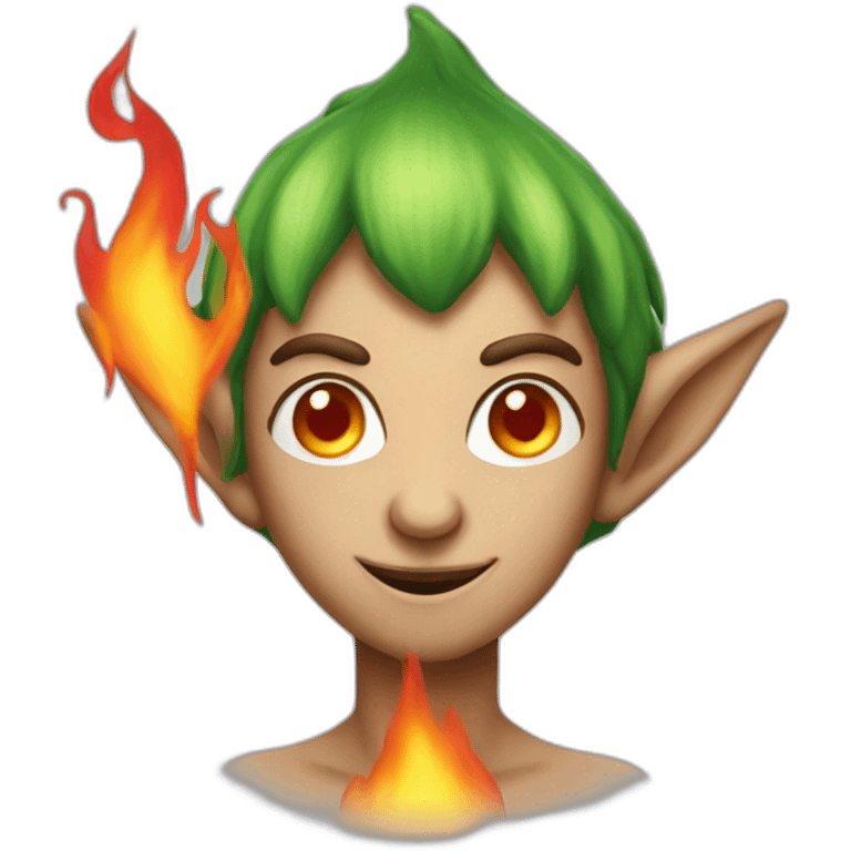 elf with flaming eyes emoji