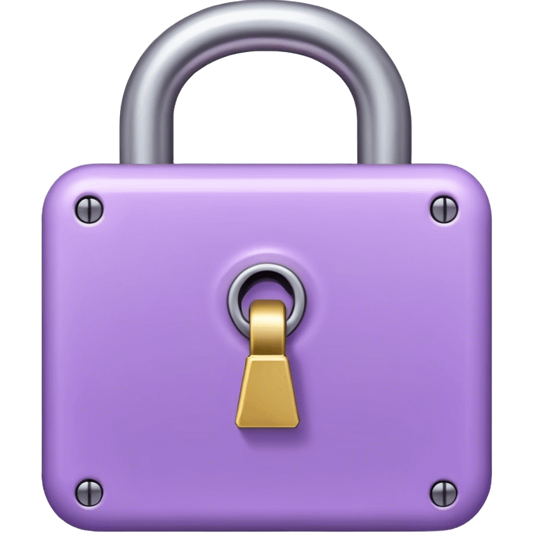 light purple Lock emoji