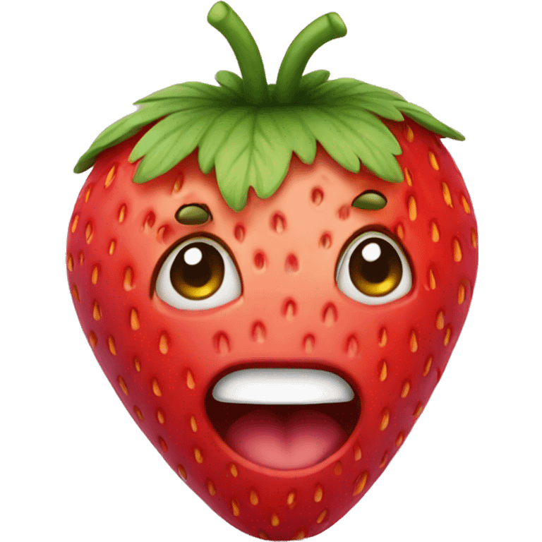 strawberry-with-face emoji