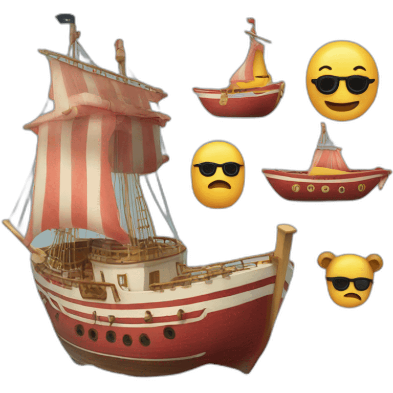 le bateau le Vogue Merry one piece emoji