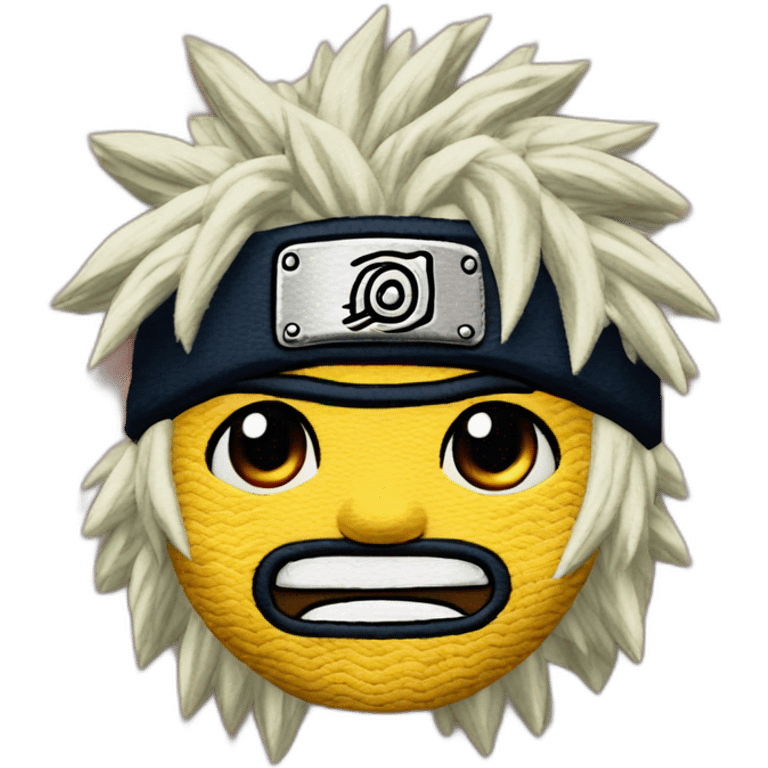 Naruto made up of embroidery emoji