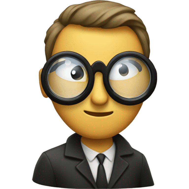 man looking through spy glass emoji