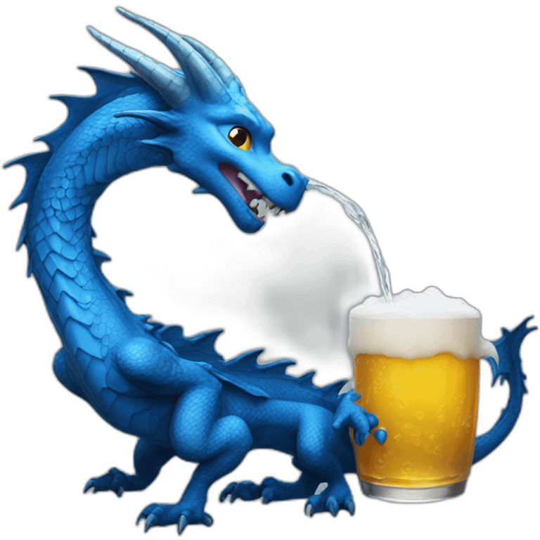 Blue Dragon drinking emoji