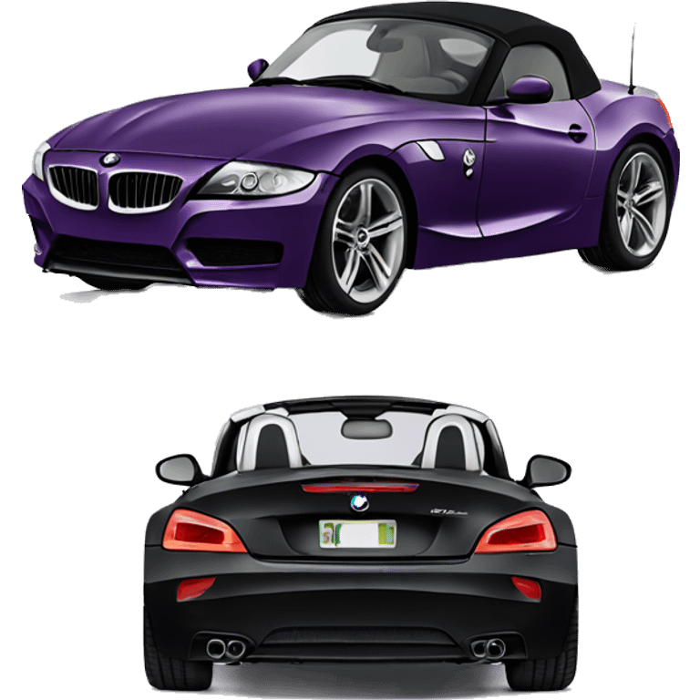 black bmw z4 with purple rims emoji