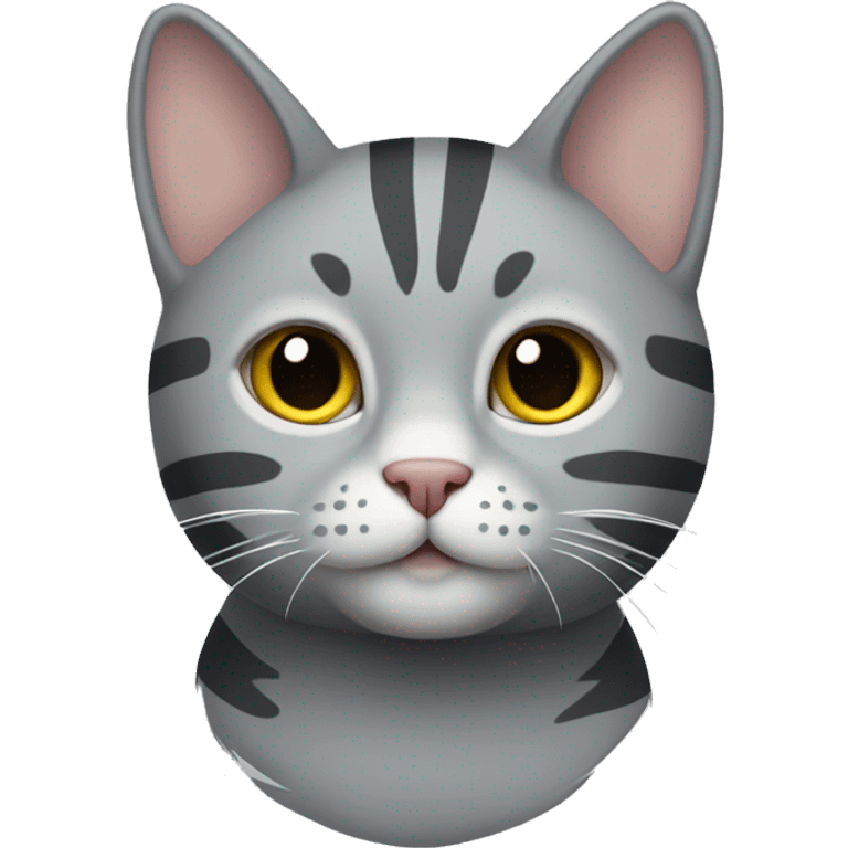 grey cat with stripes emoji