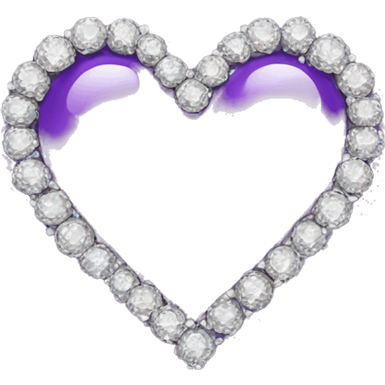 Heart purple with diamonds emoji