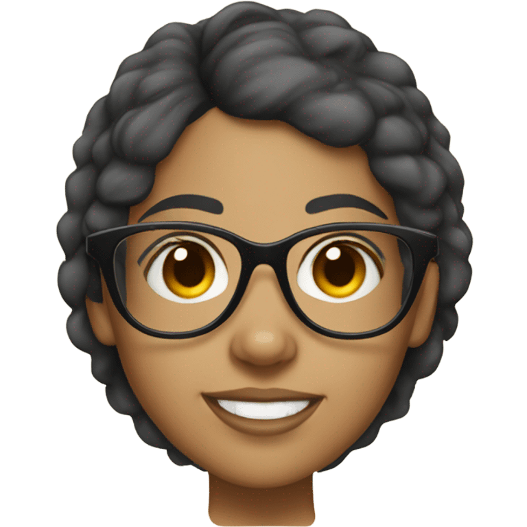 Latina Girl with glasses light skinned  emoji