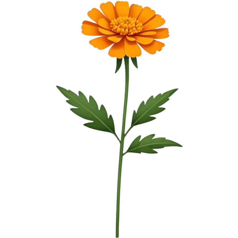 single Marigold, straight stem emoji