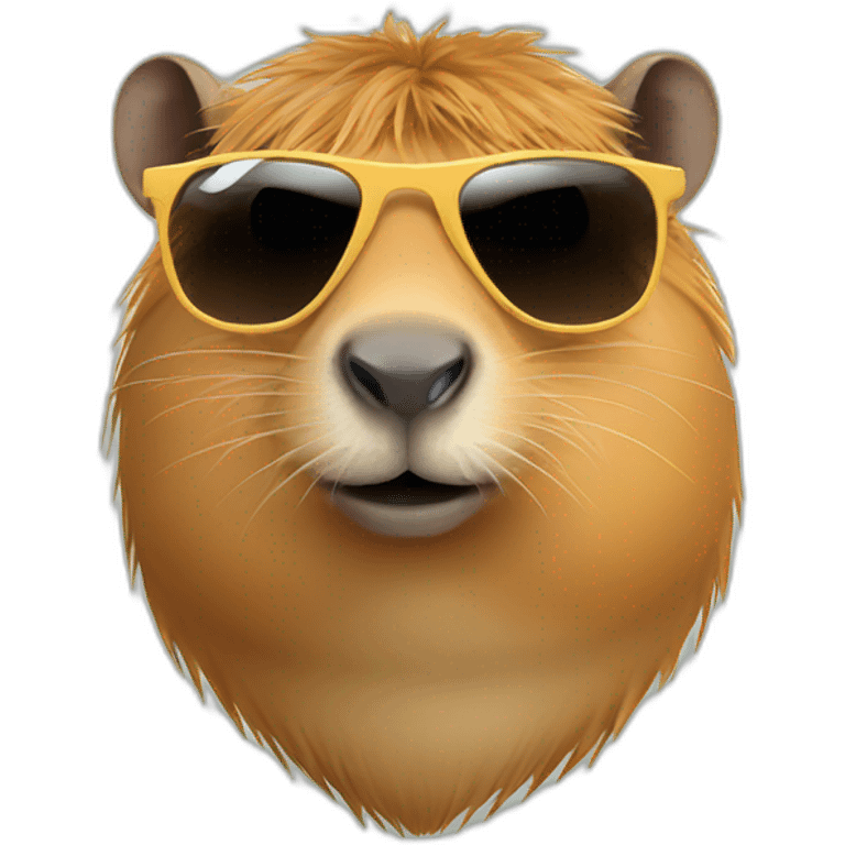 Capybara with sun glasses emoji