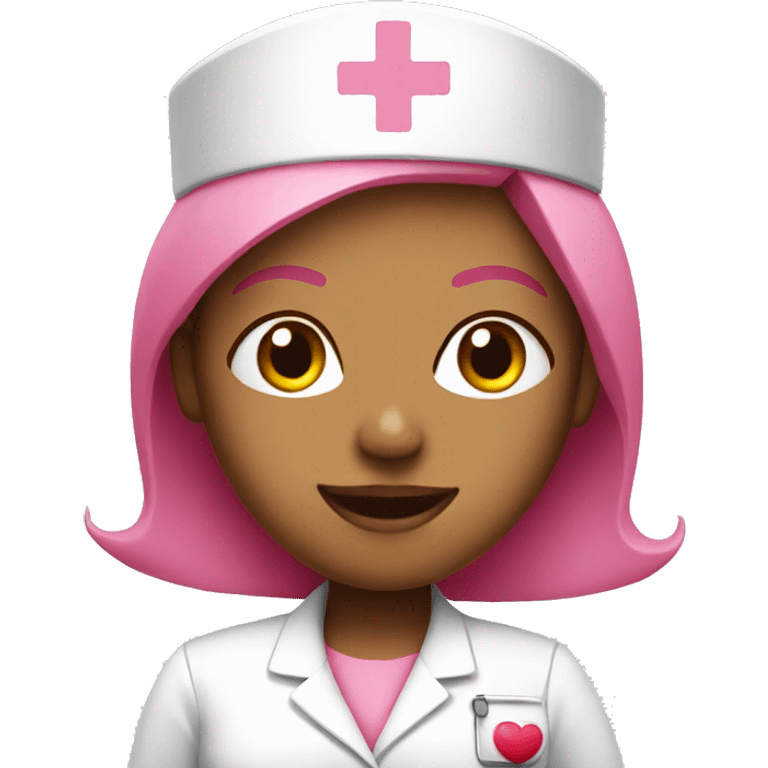 pink nurse emoji