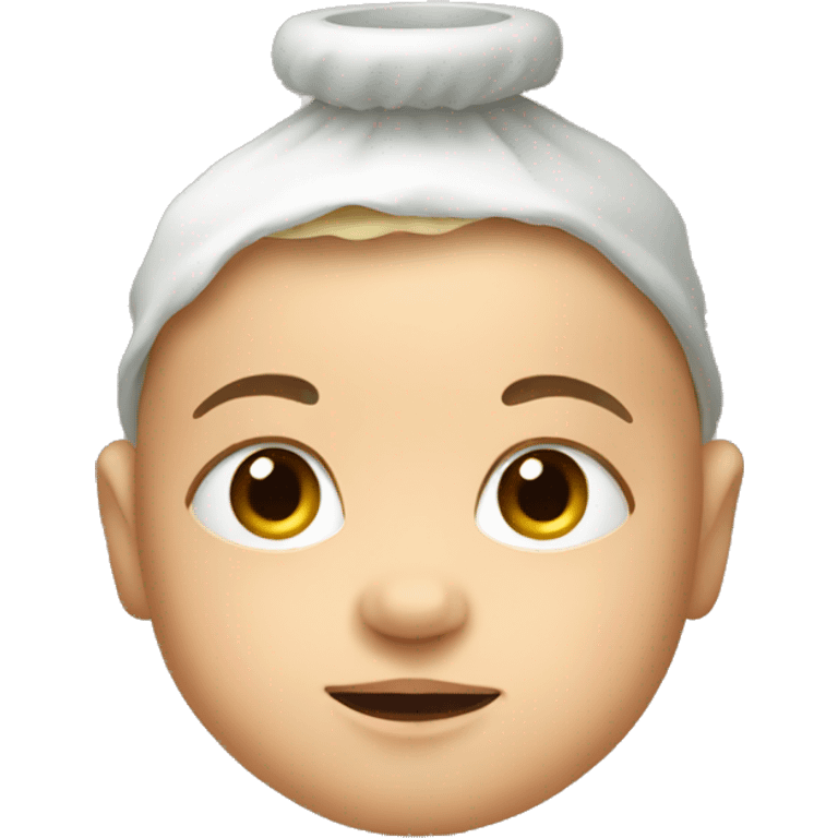 Baby with pot over head  emoji