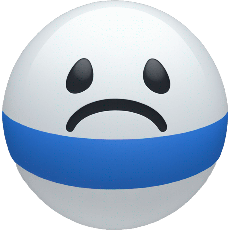 A white tik sign within a single blue sphere emoji