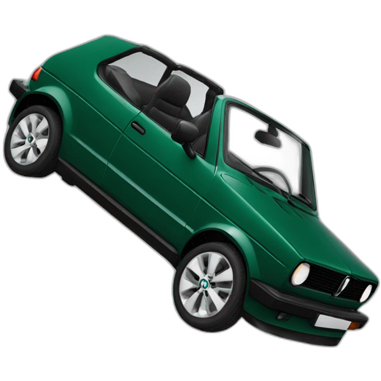 BMW / VW Golf car dark green emoji