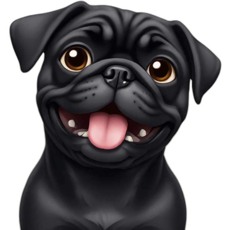 black pug emoji