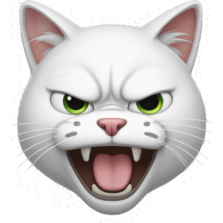 angry white cat emoji emoji