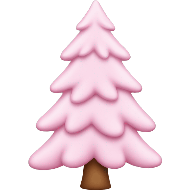 pastel pink christmas tree emoji