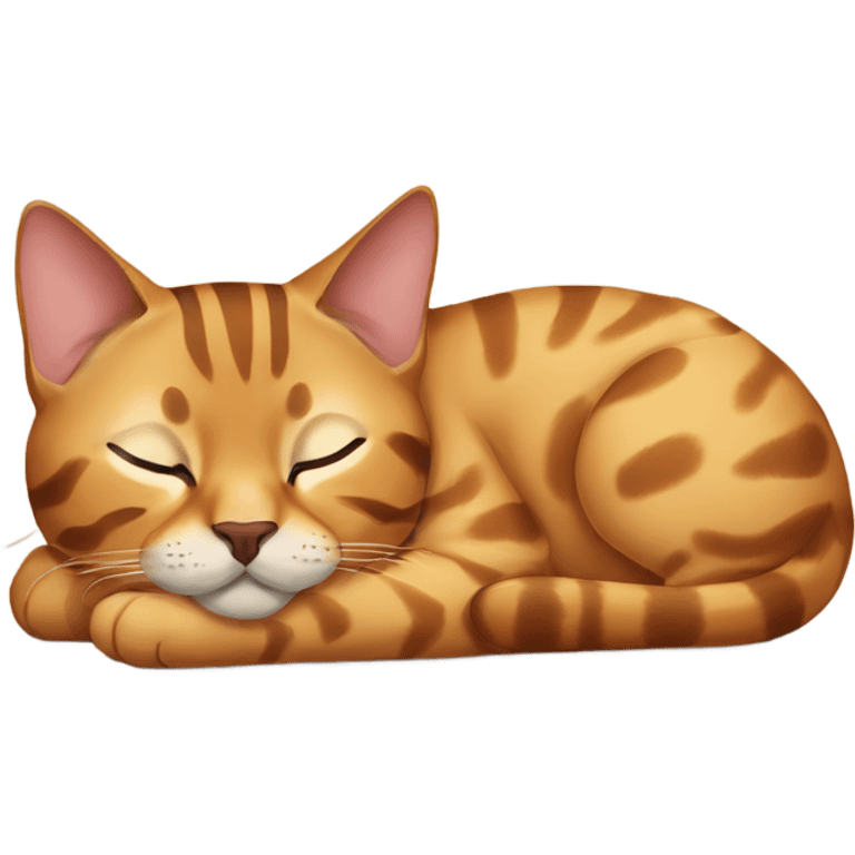 bengal cat sleeping emoji