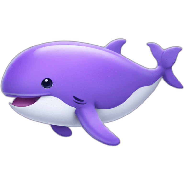 Cute purple whale emoji