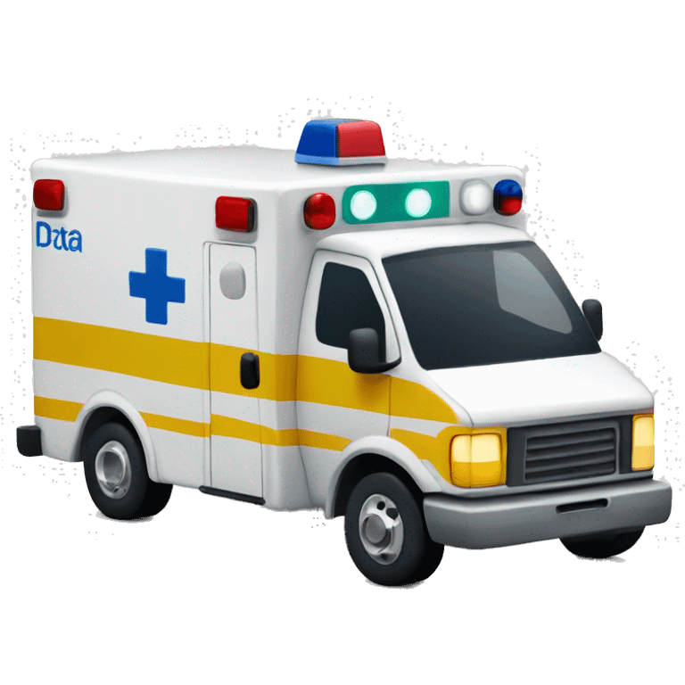 ambulance for data that says data emoji