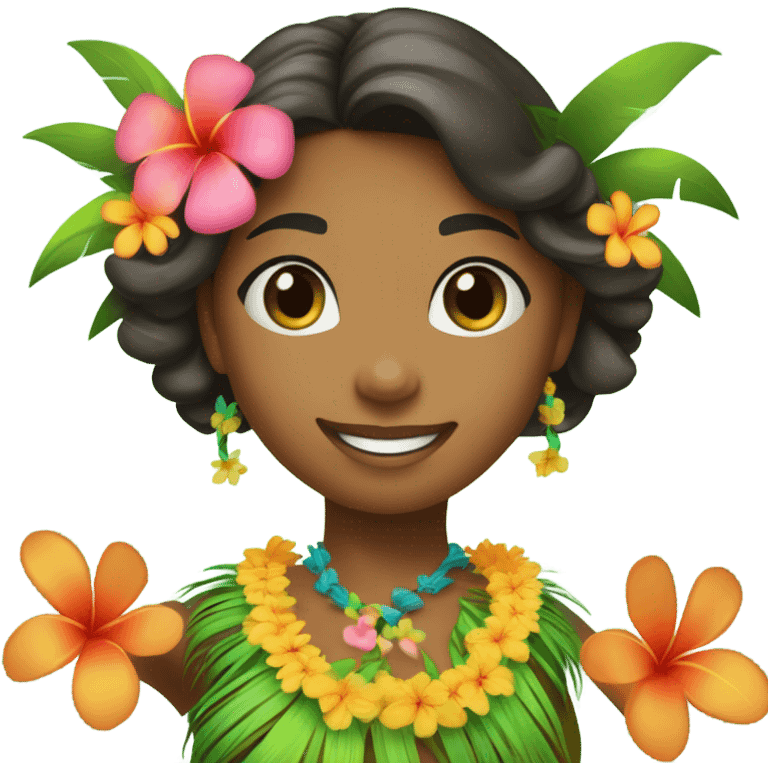 Girl hula dance emoji