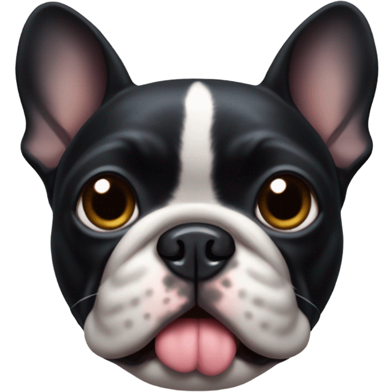 Black french bulldog  emoji