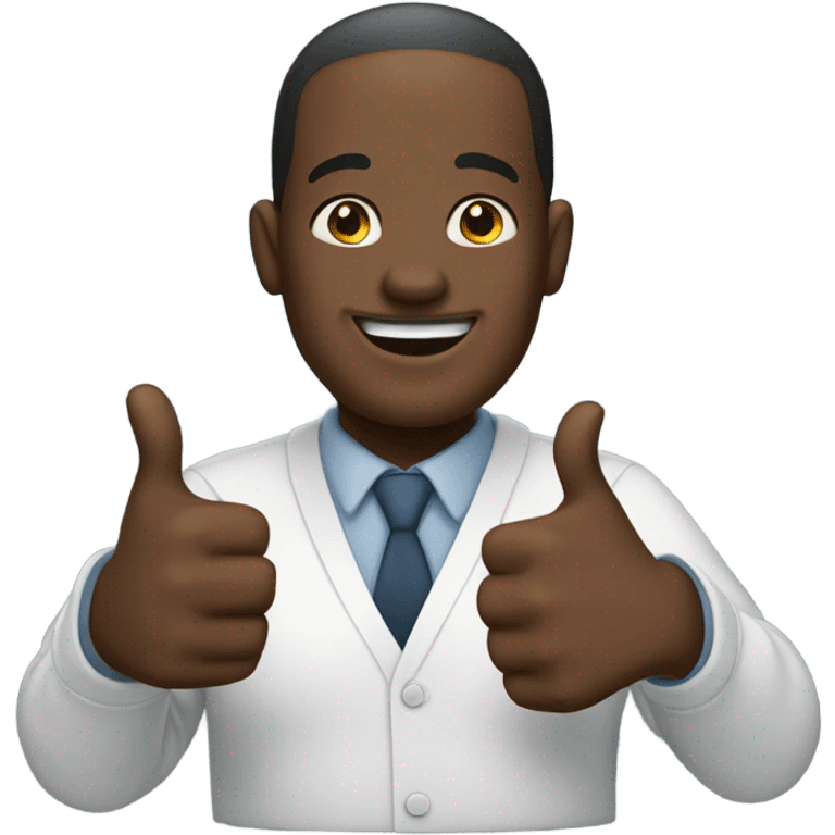 Black man thumbs up emoji