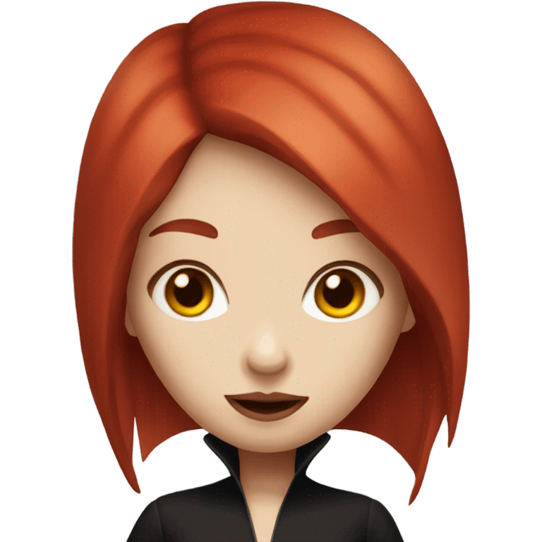 vampire girl with red hair and fair skin emoji