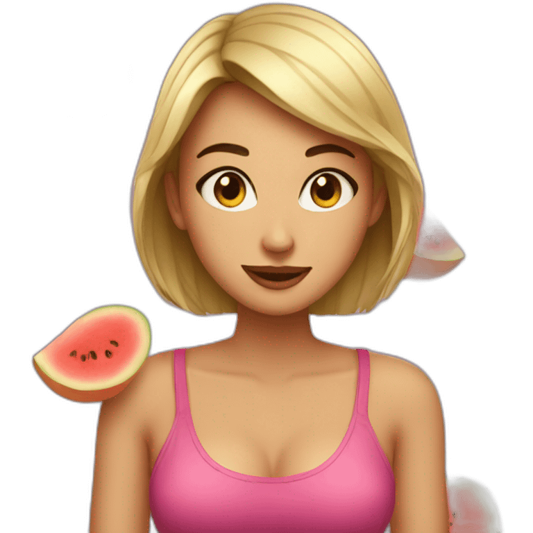 girl with nice melons emoji