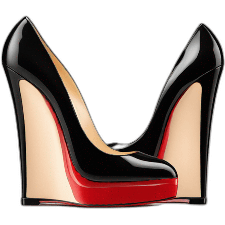 One WEDGE heel LOUBOUTIN black PATENT emoji