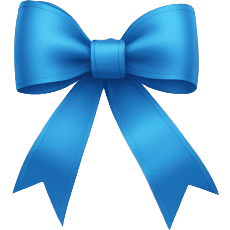 Blue ribbon bow emoji