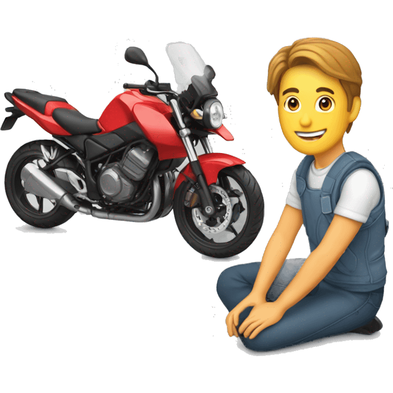 un livreur de logiciel sur une moto emoji