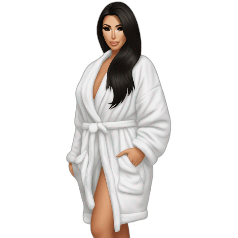 Kim kardashian giant bum bathrobe emoji