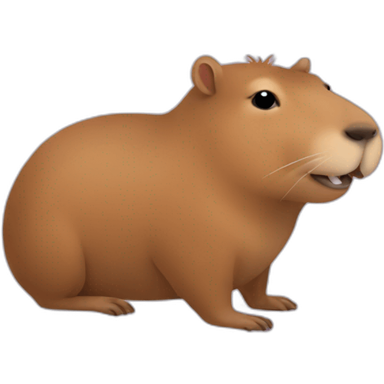 Capybara happy at home emoji