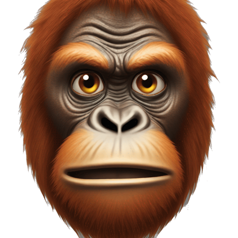 angry orangutan with body emoji