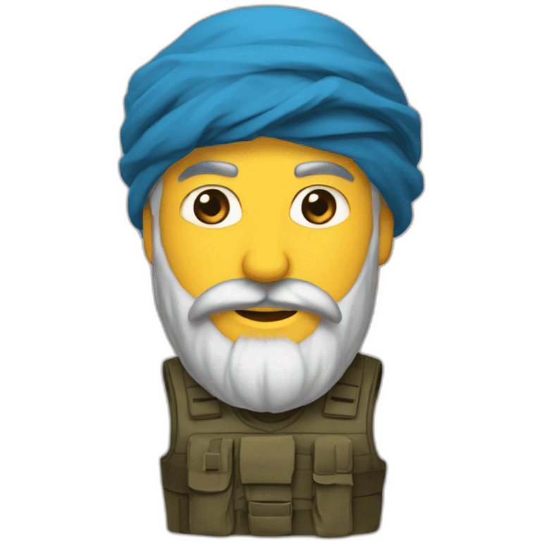 Un musulman barbu avec une arme emoji