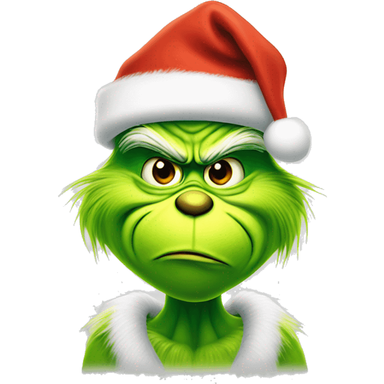 Grinch with santa’s hat emoji