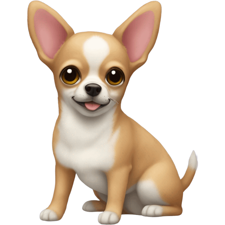 Stuffed animal half bunny and half chihuahua  emoji