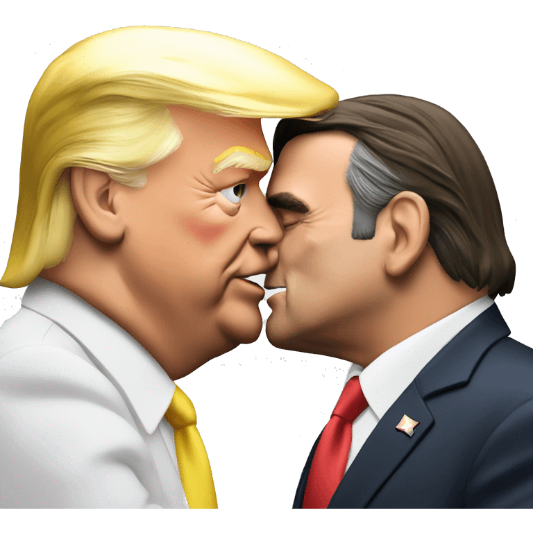 bolsonaro kissing trump emoji