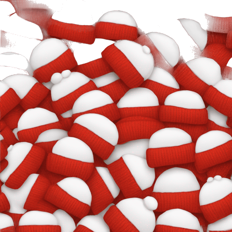 red and white toque emoji