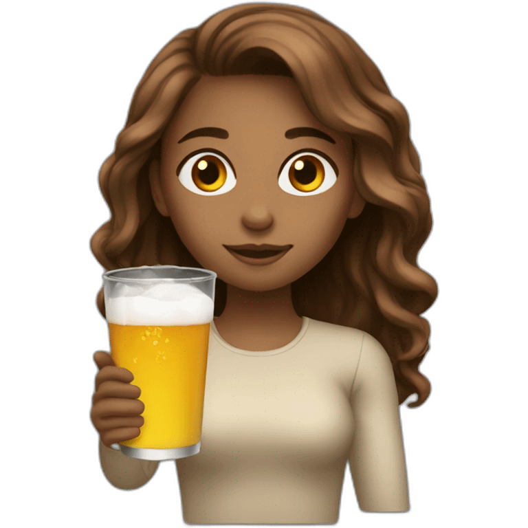 girl-brown-locks-drinking-energy emoji