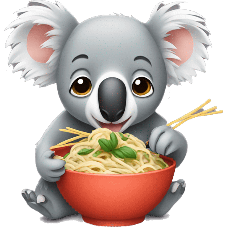 Koala eating spaghetti  emoji