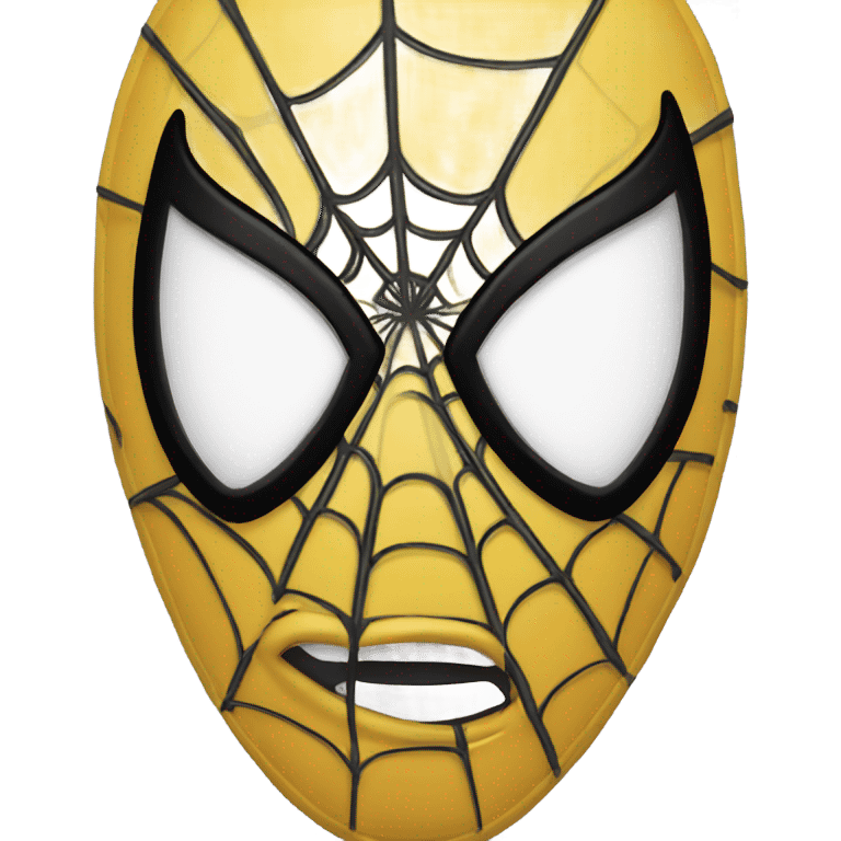 Yellow Spider Man face emoji