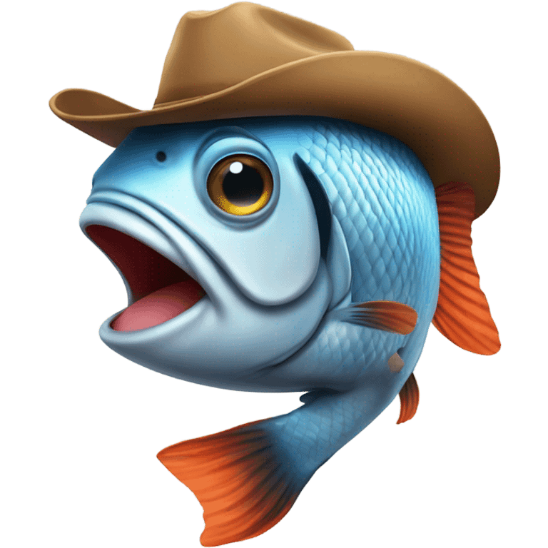 Fish with cowboy hat emoji