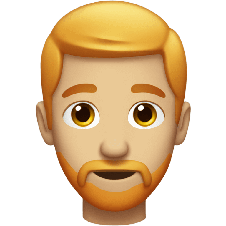 man with orange beard and short blond hair as he praying  emoji