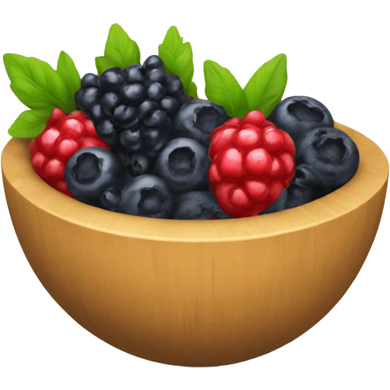 Cut berry fruit bowl emoji