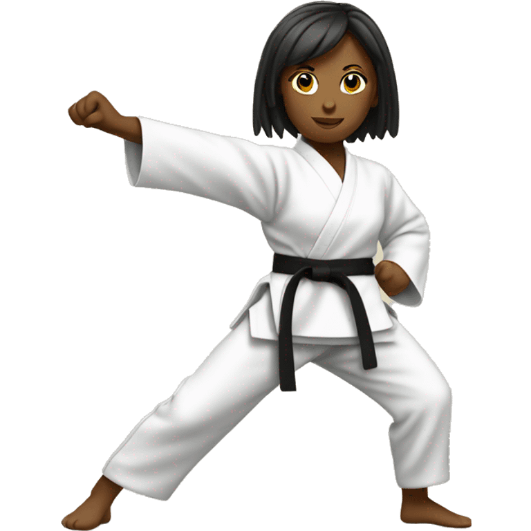 karate girl emoji