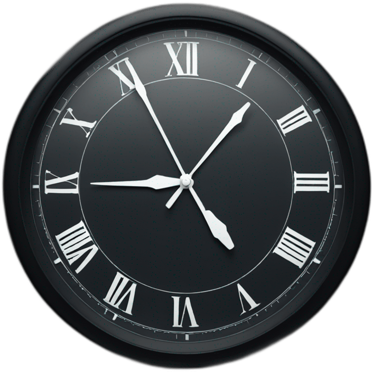 black clock face emoji