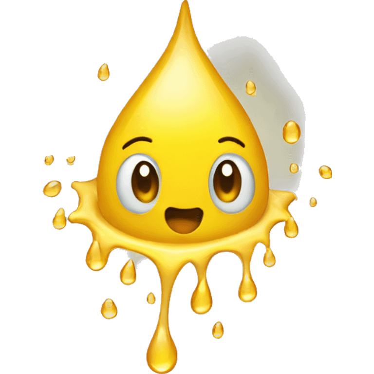 Squirt of yellow water droplets  emoji