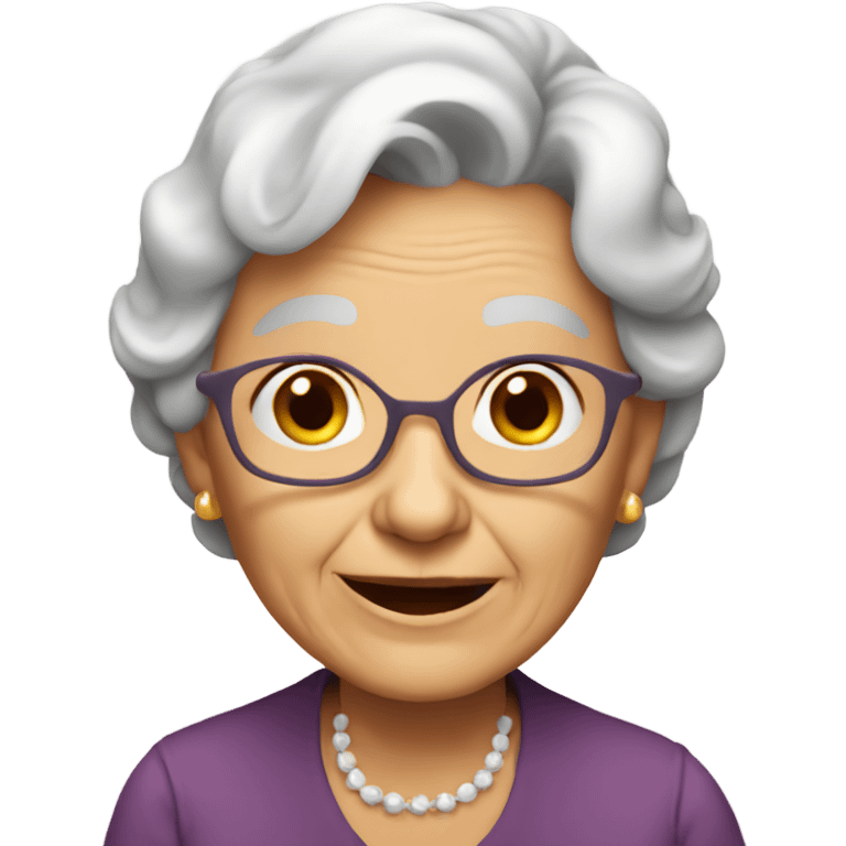 Old lady birthday  emoji